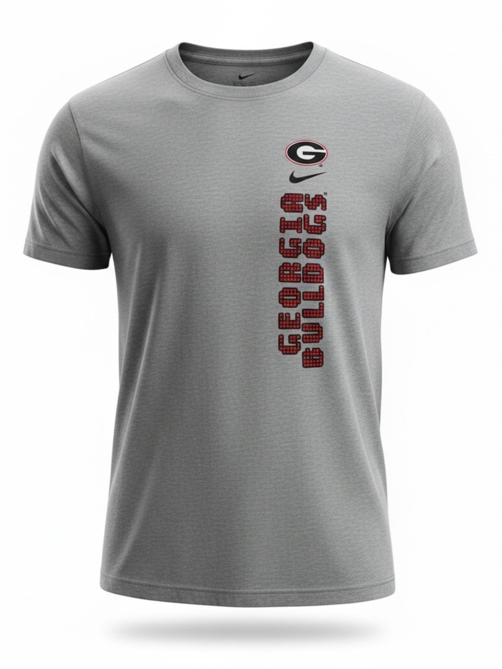 Nike Gray Georgia Bulldogs Vertical Logo Short Sleeve Tee
